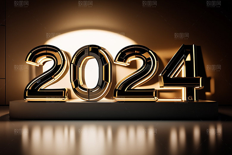 2024年创意跨年艺术字