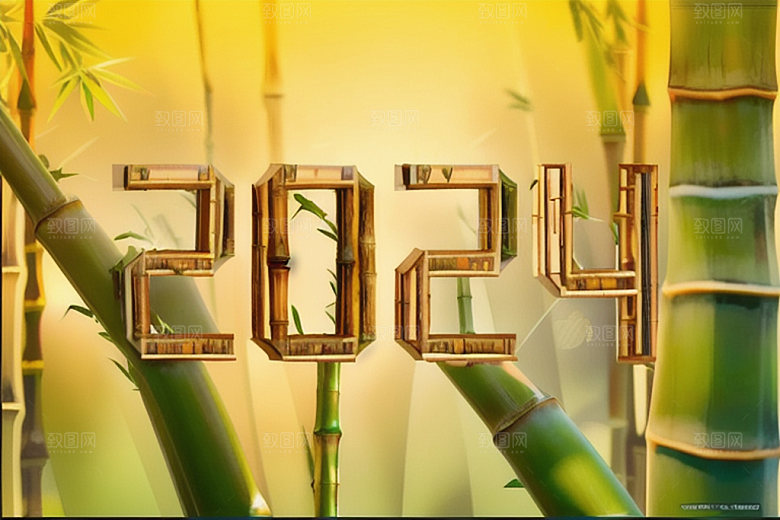 2024年创意年会艺术字