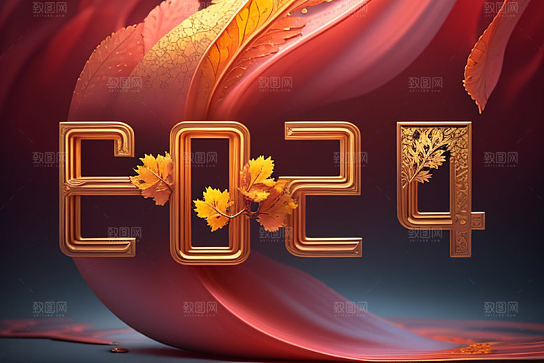2024年年会科技感艺术字