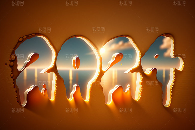2024年龙年创意艺术字