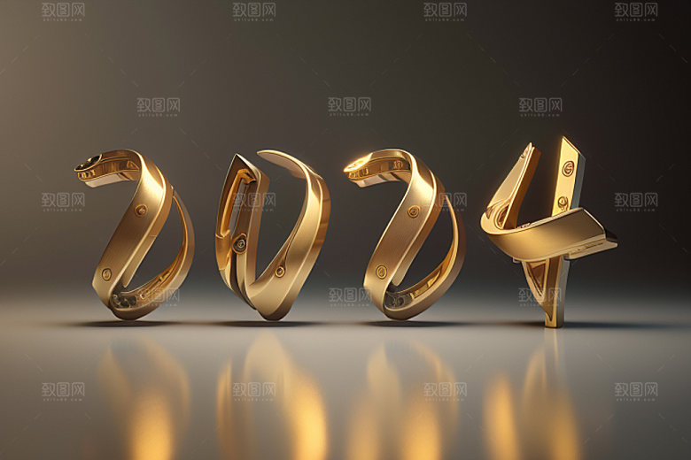 2024年元旦创意艺术字