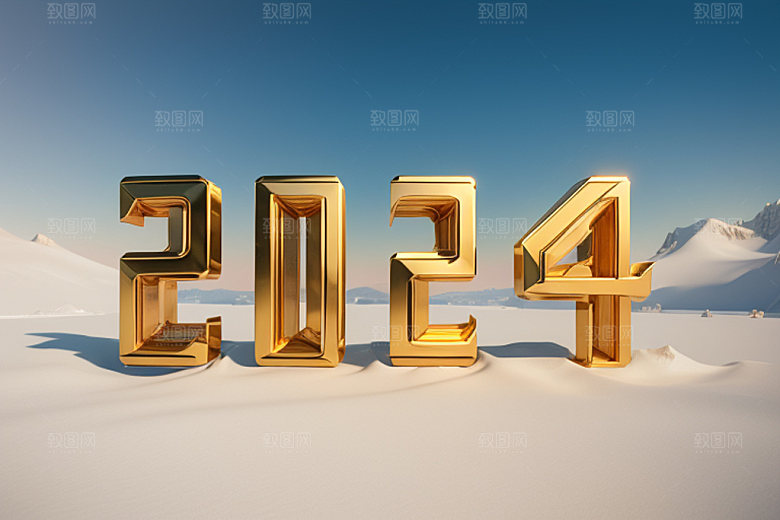 2024年跨年新年艺术字