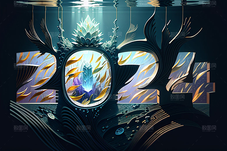 2024年跨年创意艺术字
