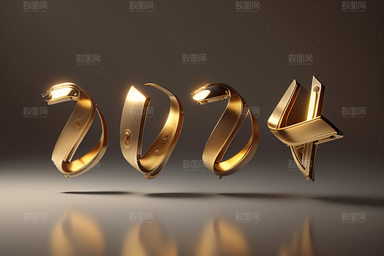 2024年跨年新年艺术字