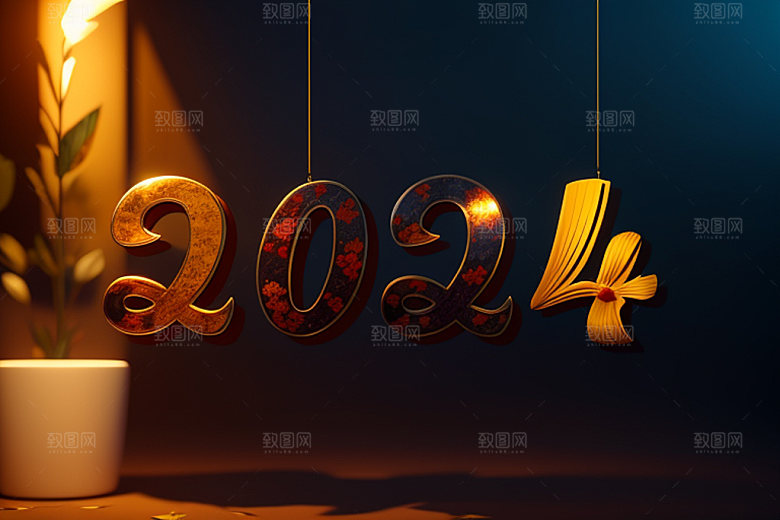 2024年跨年元旦艺术字