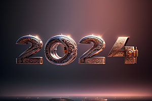 2024年元旦时尚艺术字