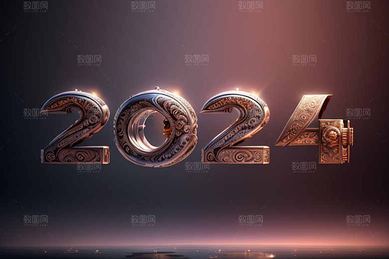 2024年元旦时尚艺术字