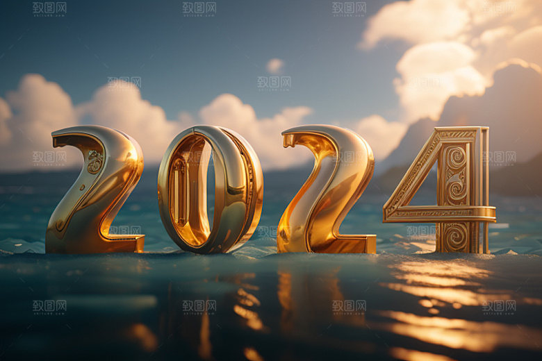 2024年年会立体艺术字