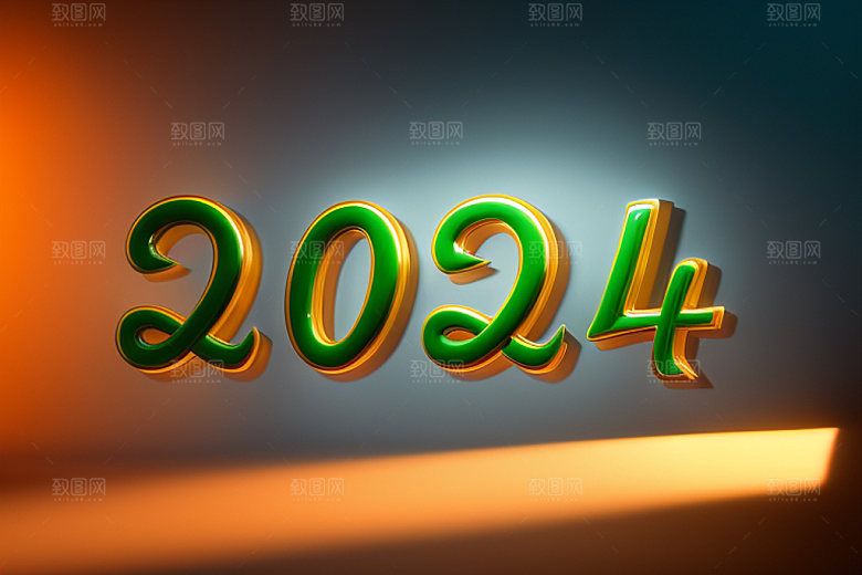 2024年年会立体艺术字