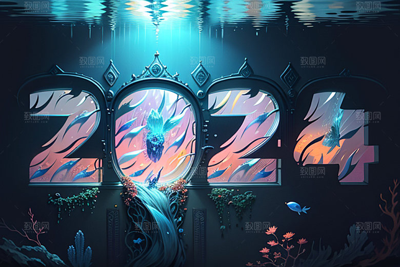 2024年元旦新年艺术字