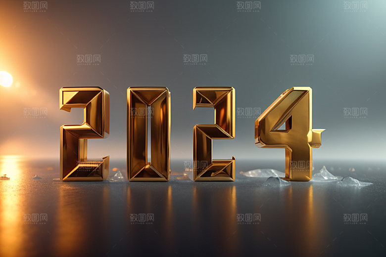 2024年元旦年会艺术字