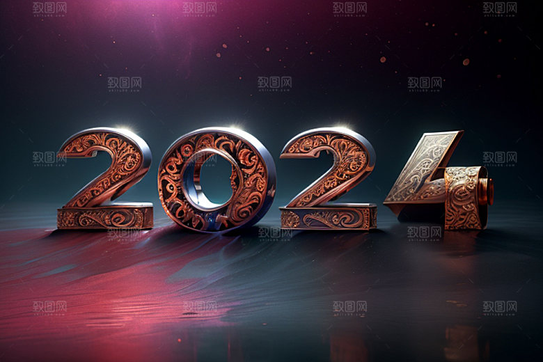 2024年跨年元旦艺术字