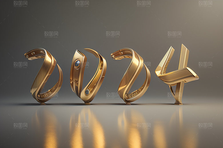 2024年龙年元旦艺术字