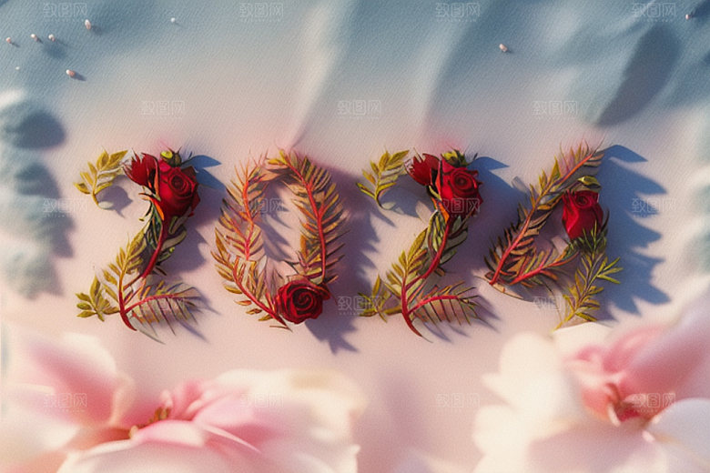 2024年立体元旦艺术字