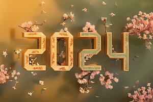 2024年3D跨年艺术字