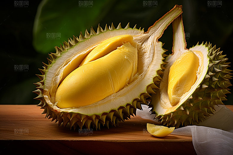 榴莲热带水果美味摄影图