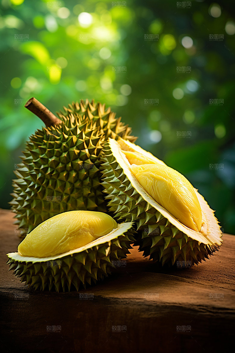 榴莲美味热带水果摄影图