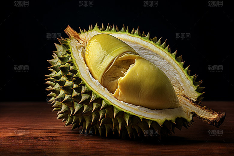 榴莲热带水果高清摄影图