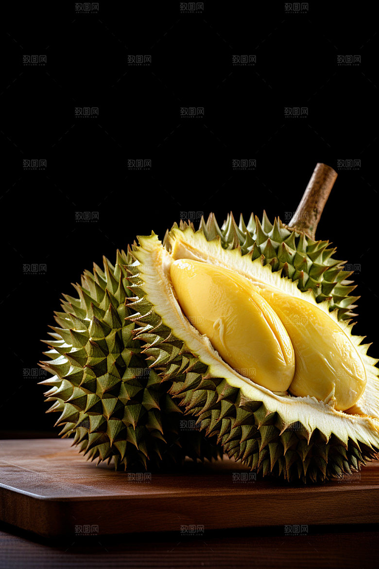 榴莲美食食品摄影图