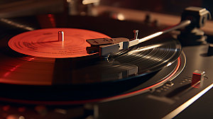 黑胶唱片音乐留声机摄影图