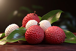 荔枝美食水果摄影图