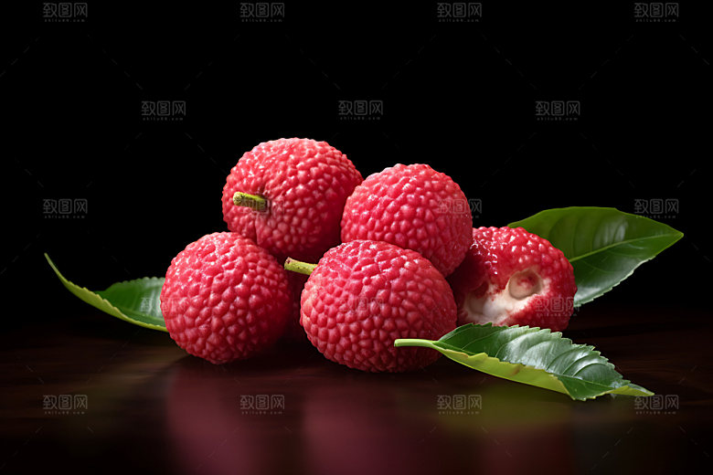 荔枝夏季水果摄影图