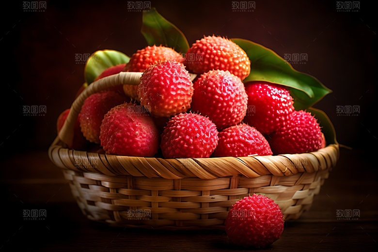 荔枝特写美食摄影图
