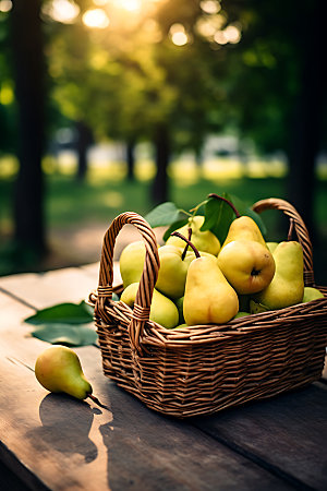 梨子美味植物摄影图