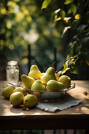 梨子美食水果摄影图