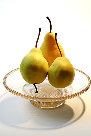 梨子甜品美味摄影图