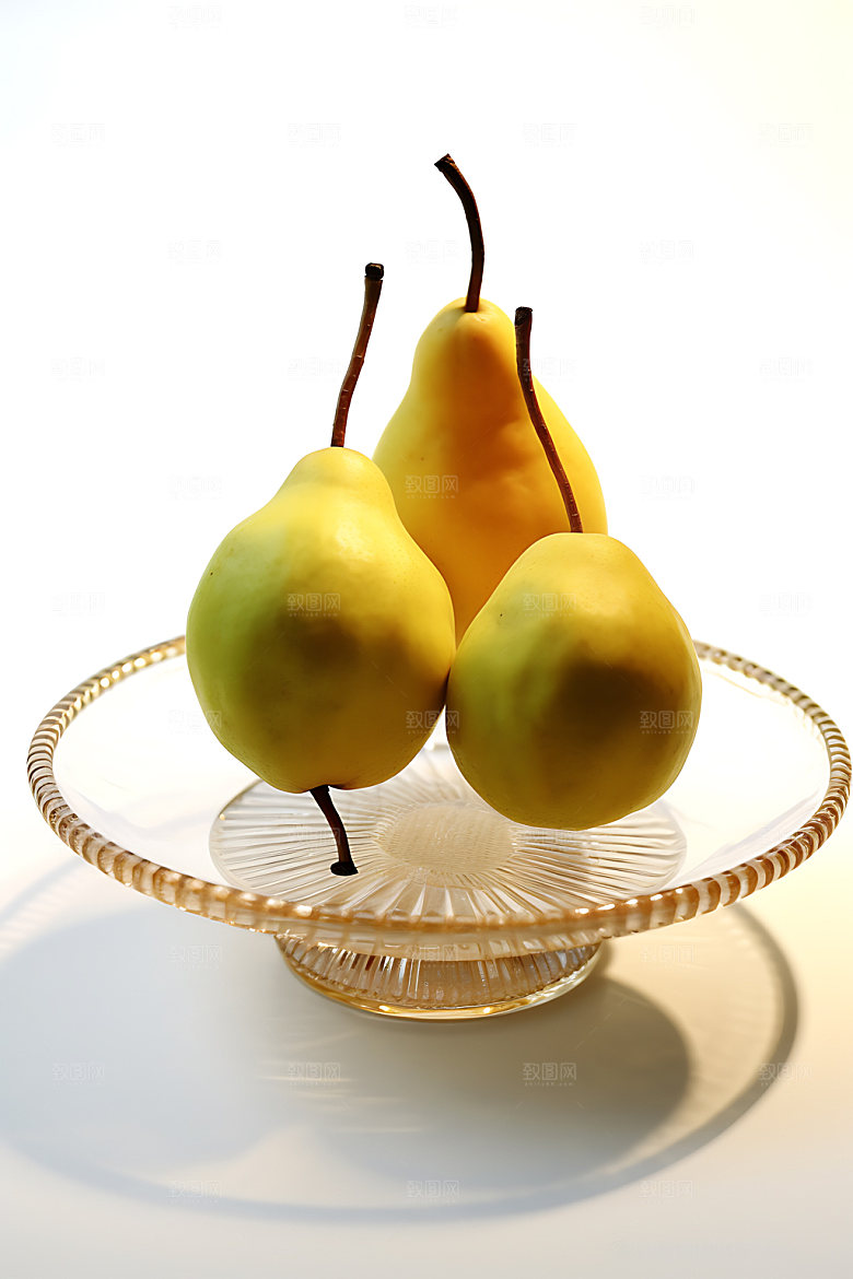 梨子甜品美味摄影图