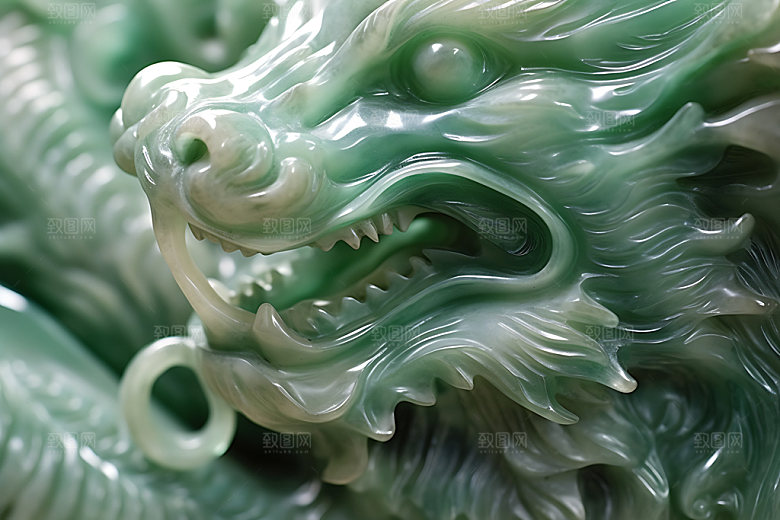 玉龙玉雕玉器摄影图