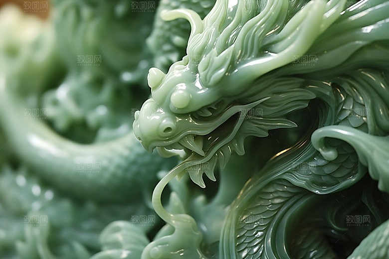 玉龙玉雕玉器摄影图