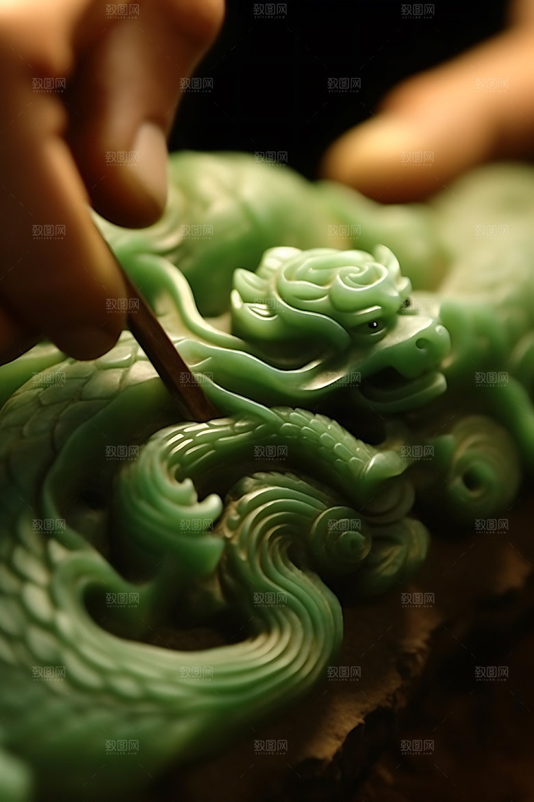 玉龙玉器翡翠摄影图