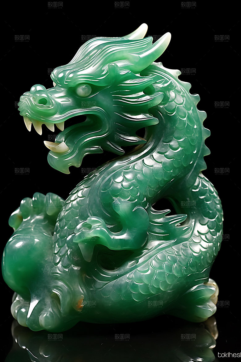 玉龙古董雕刻摄影图