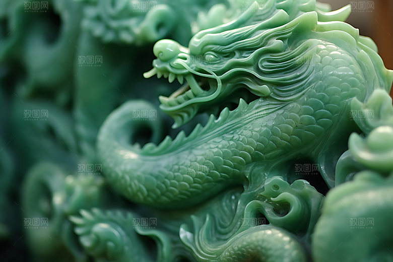 玉龙雕刻文物摄影图