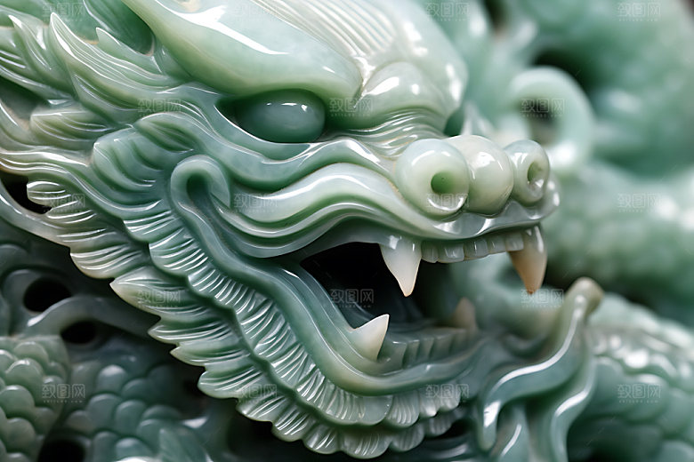 玉龙中国传统玉雕摄影图