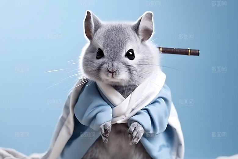 龙猫动物迷你摄影图