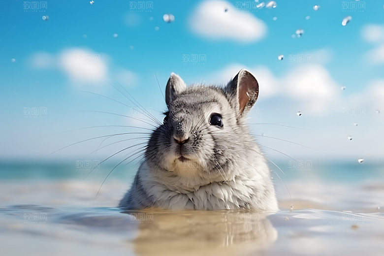 龙猫可爱特写摄影图