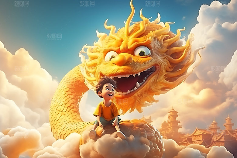 龙年宝宝十二生肖卡通人物模型