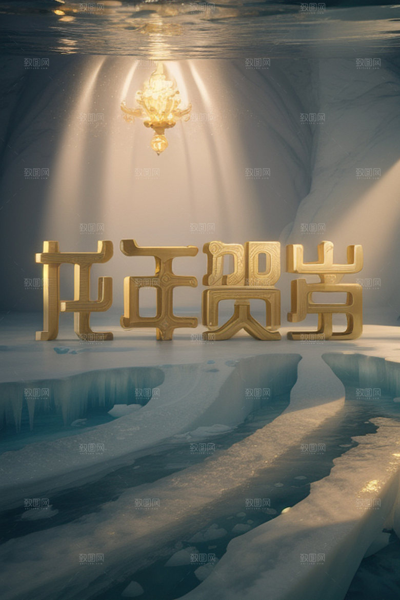 龙年祝福语新年吉祥艺术字