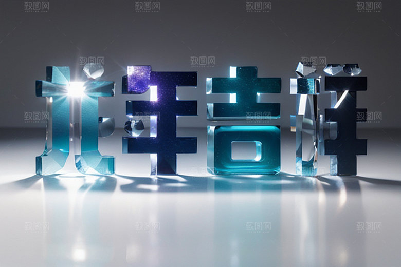 龙年祝福语春节热闹艺术字