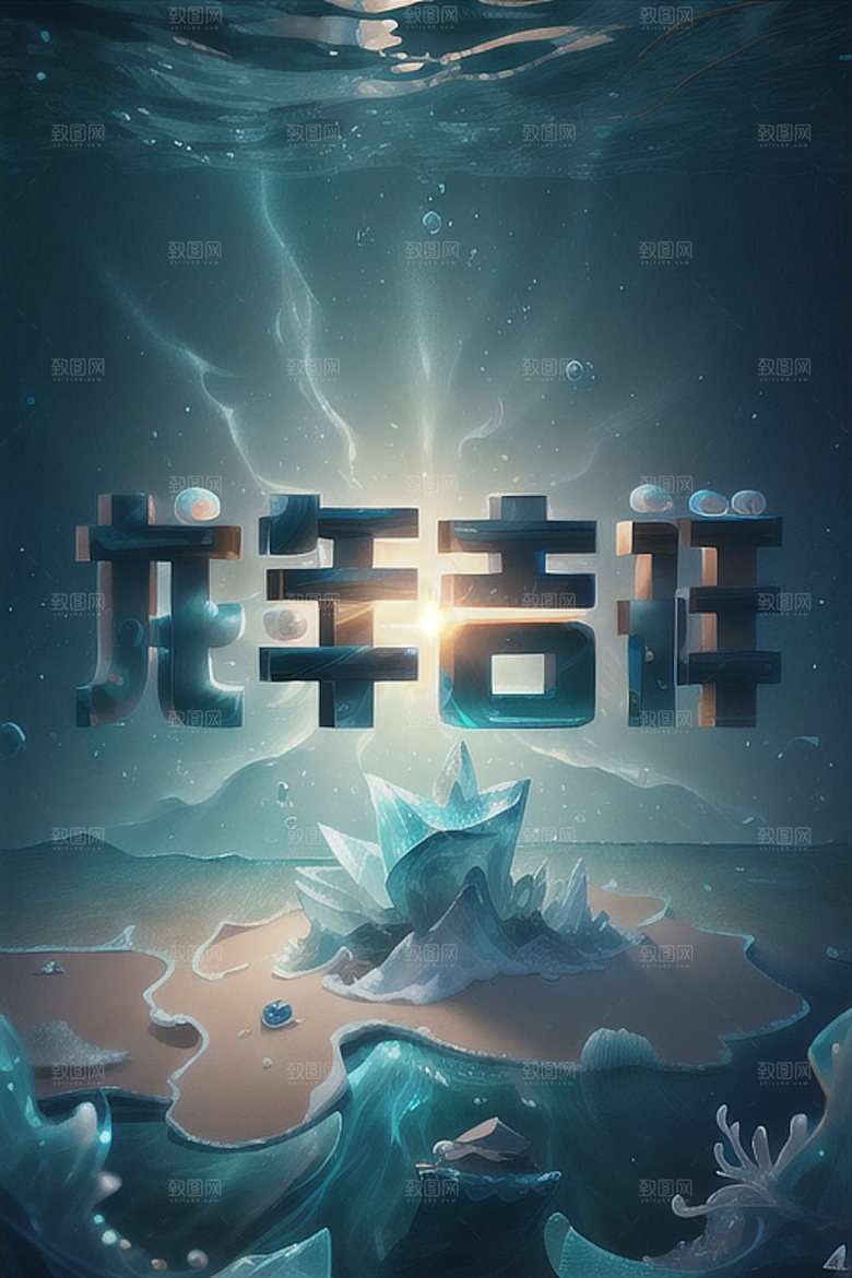 龙年祝福语贺岁吉祥艺术字