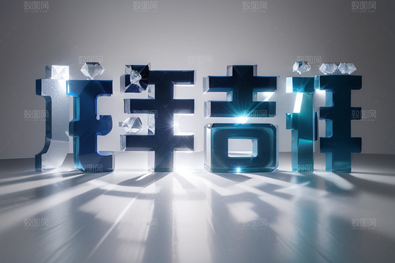 龙年祝福语贺岁春节艺术字