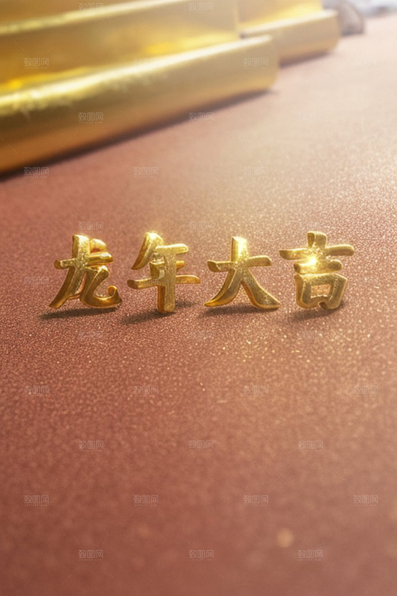 龙年祝福语喜庆创意艺术字