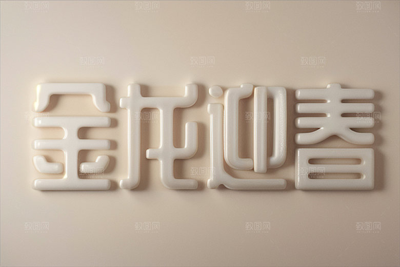 龙年祝福语吉祥迎新艺术字