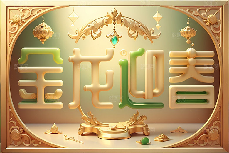 龙年祝福语热闹新年艺术字