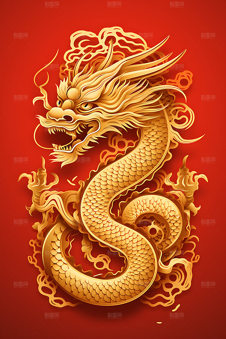 龙年艺术风格视觉素材