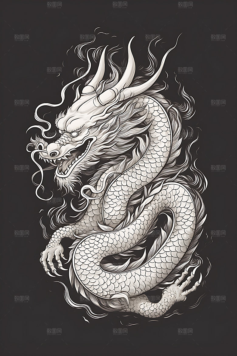 龙年视觉抽象素材
