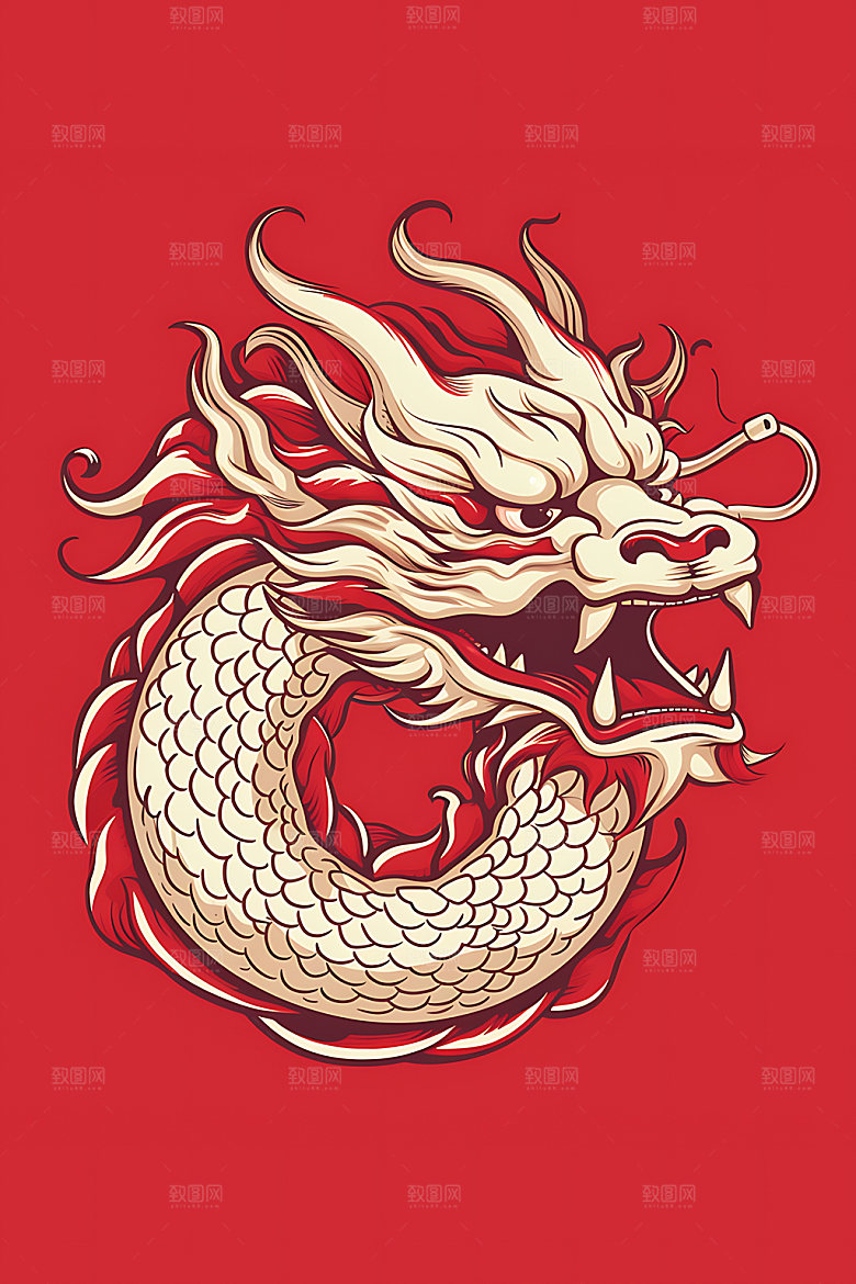 龙年抽象视觉素材
